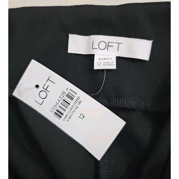 LOFT ~Woman Size 12~ Black "Curvy" Wide Leg Dress Party Evening Wear NWT. - Picture 13 of 14